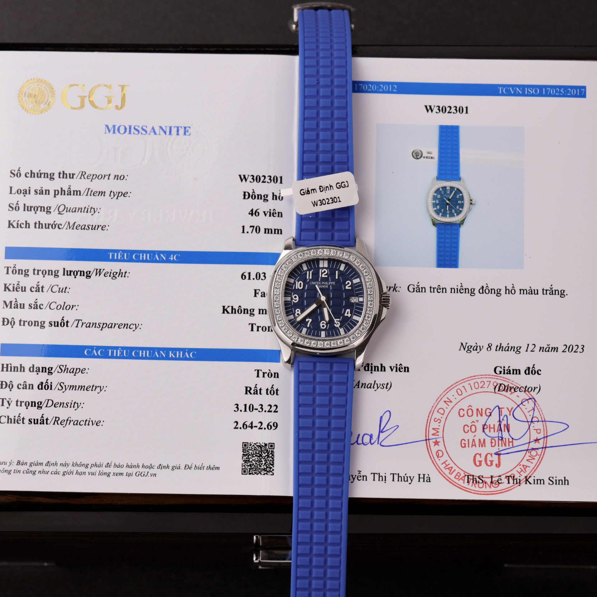 Patek Philippe Rep 11 Watch Aquanaut 5067 Moissanite Diamond Grade Blue Quartz Movement 35.6mm - Top club