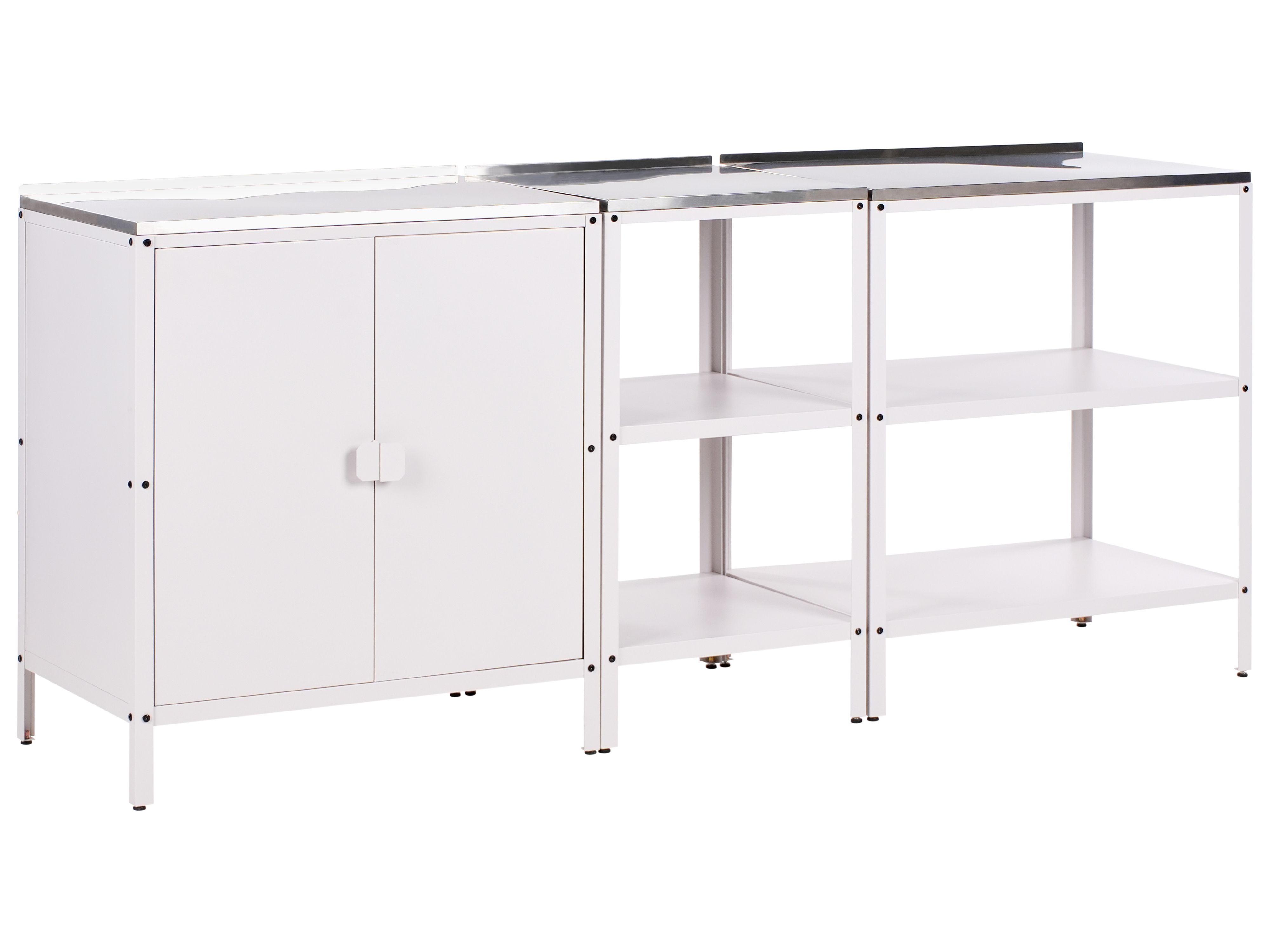 3 Piece Outdoor Kitchen Set VILAMA Metal White