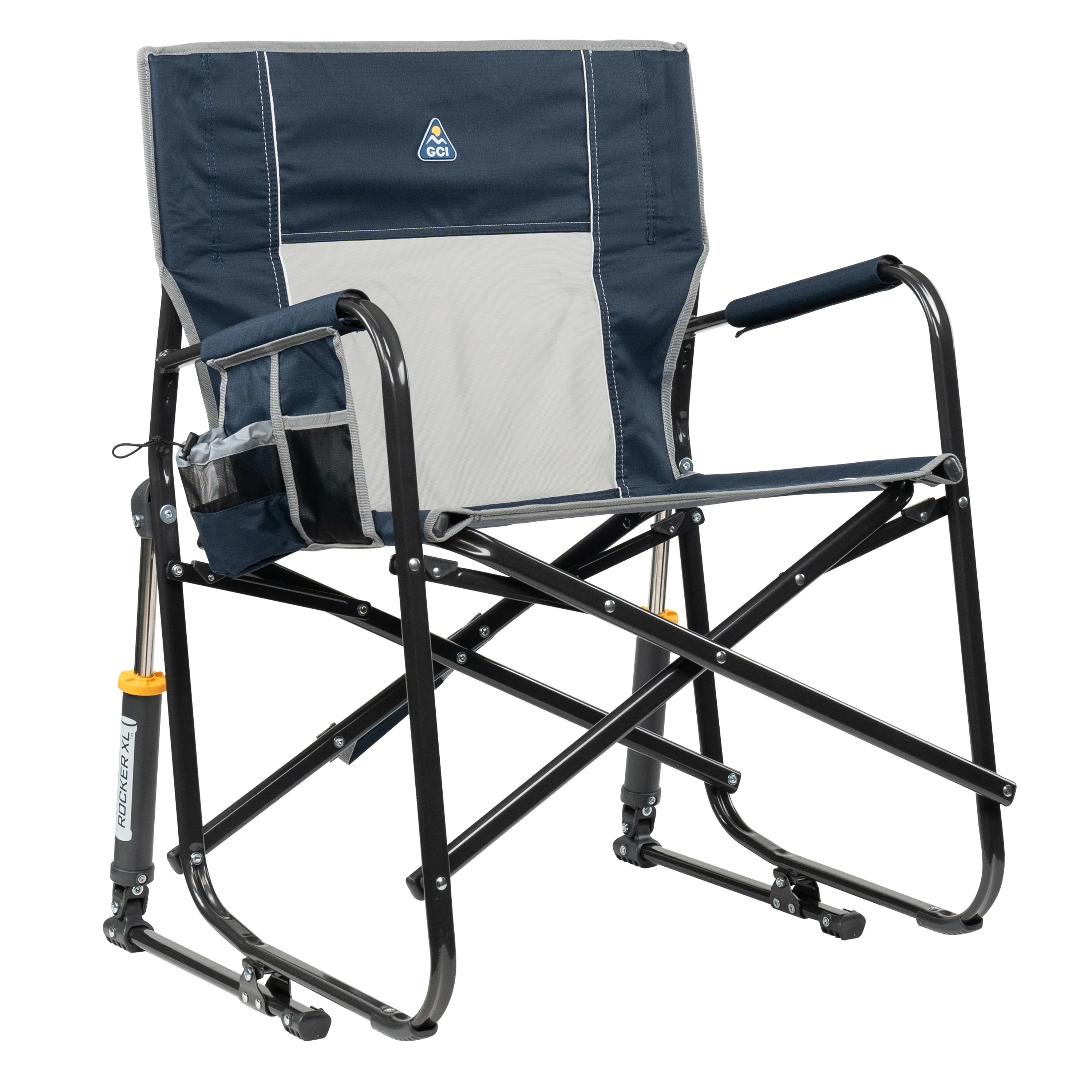 GCI Outdoor Freestyle Rocker XL Oversized Foldable Rocking Camp Chair, Pewter - Image 29