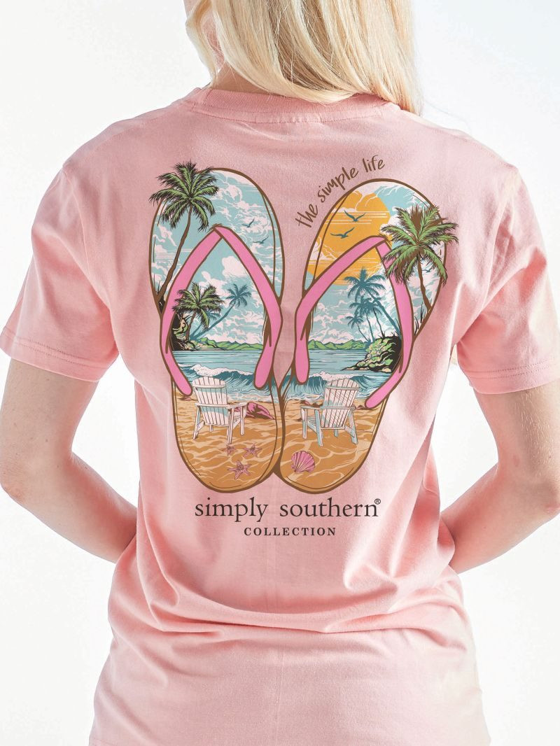 YTH-SS-SANDAL-PEACH - Simply Southern Outlet