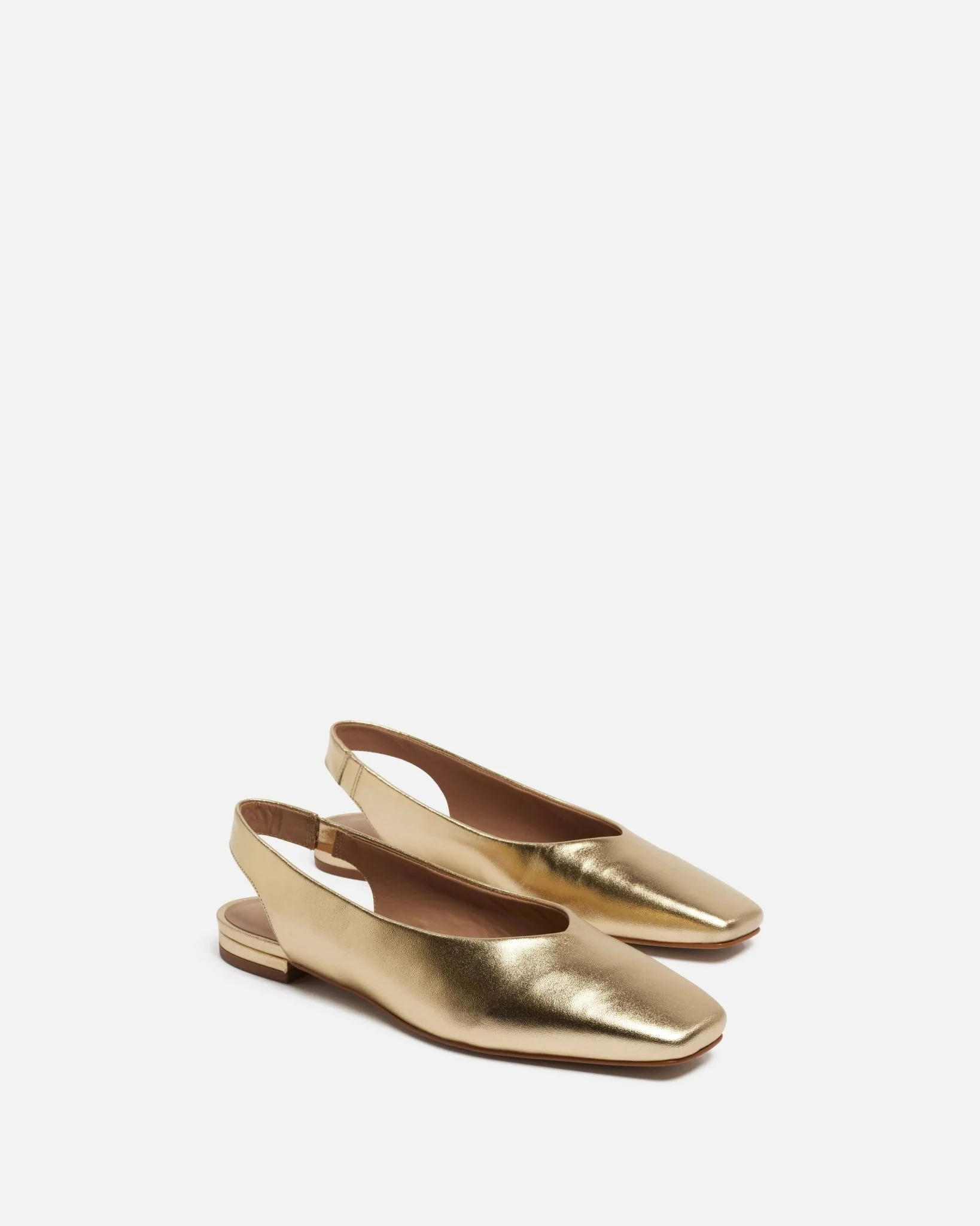 SLINGBACKS KYARA/MET - En cuir métallisé platine