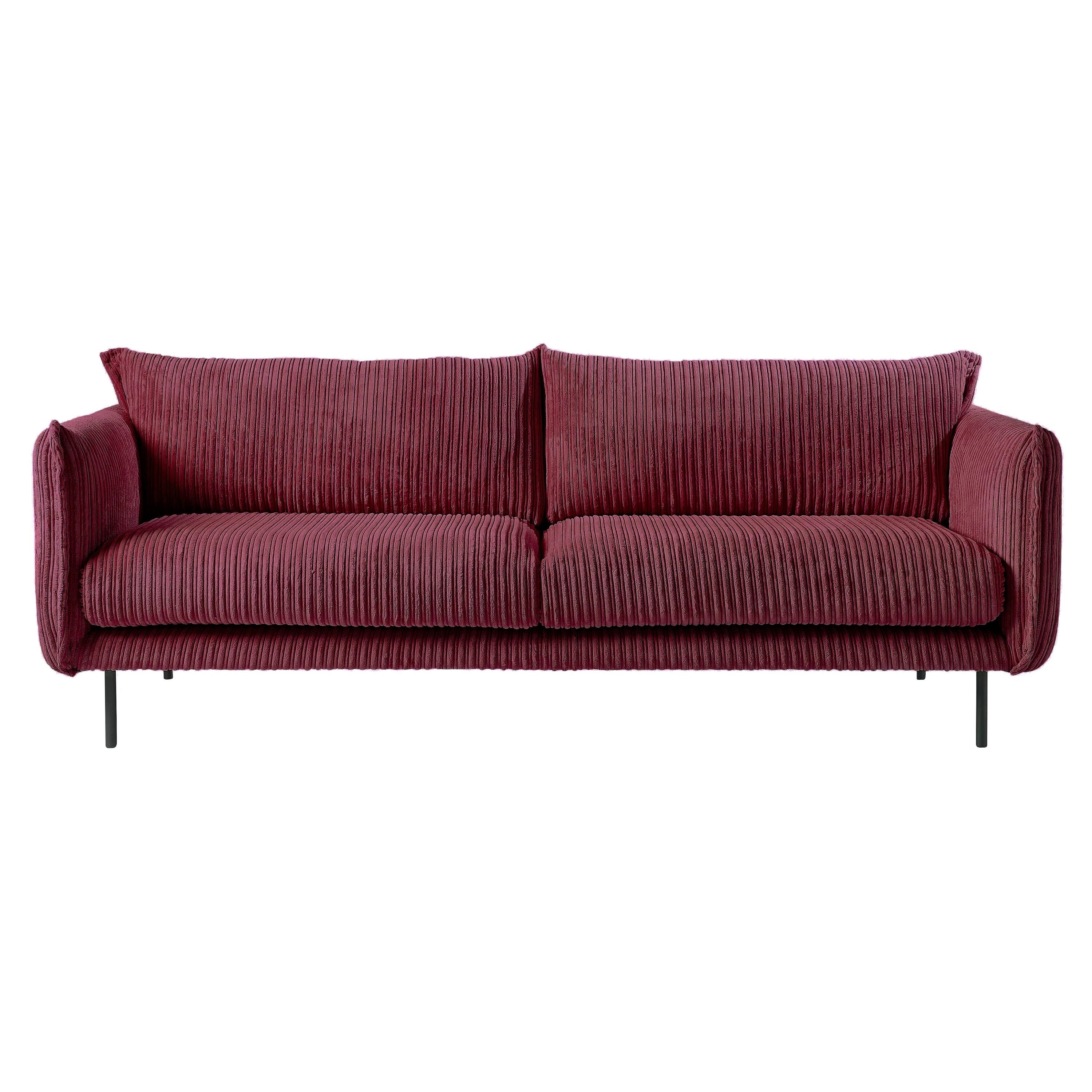 Blokker Ribbon 4-zitsbank - Rib - Bordeaux
