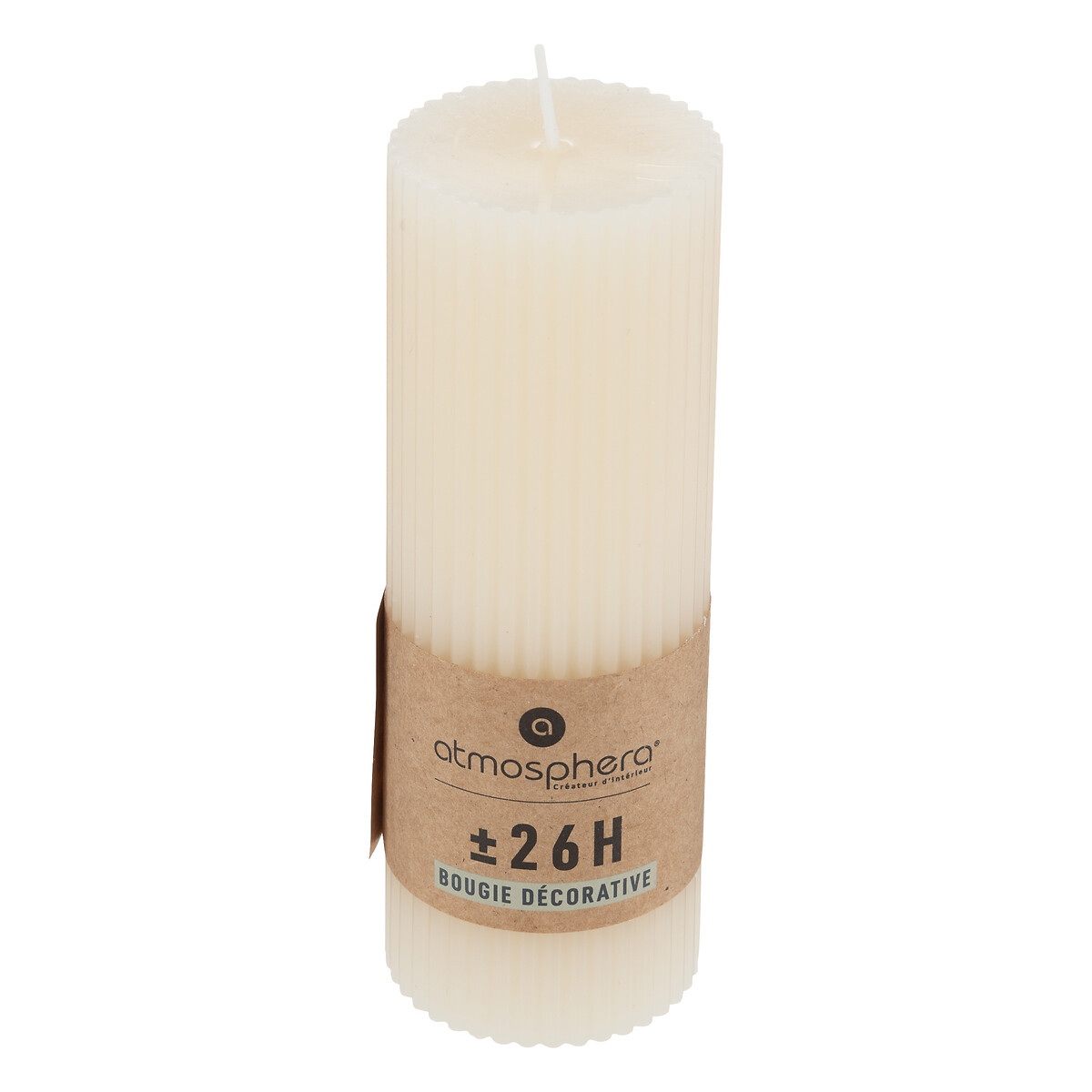 Round candle "Demi" Ivory white, 230g