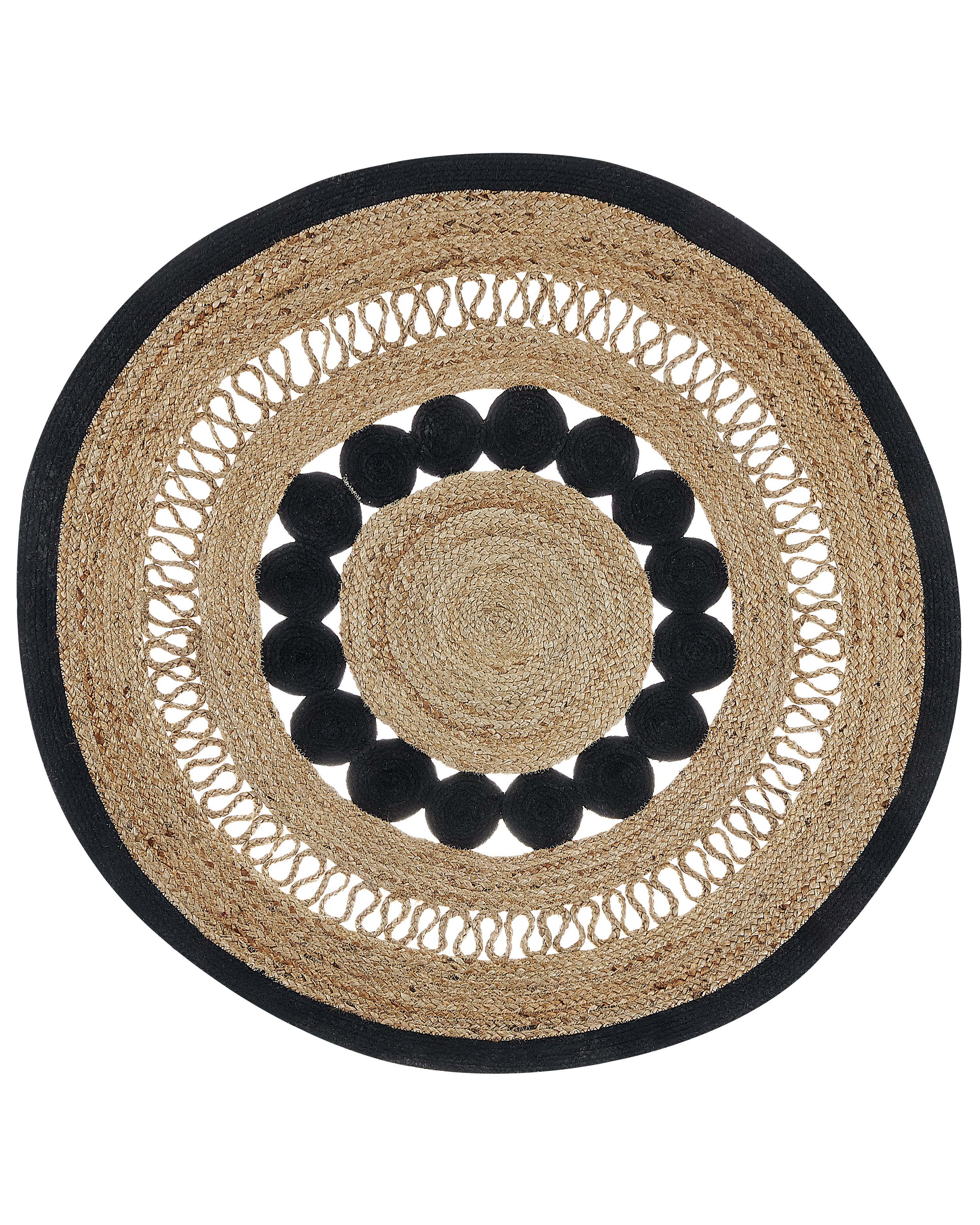 Rug YOZGAT Beige ø 120 cm Jute