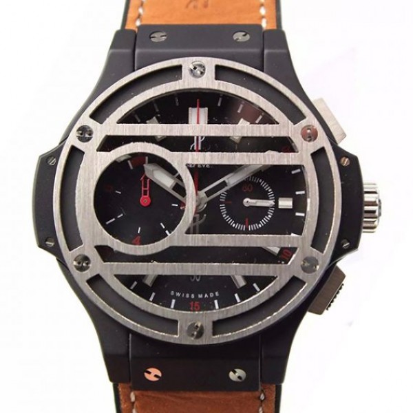 Replica Hublot Big Bang 44mm Black Dial Chukker Bang SS A7750 - Elite Watch Atelier