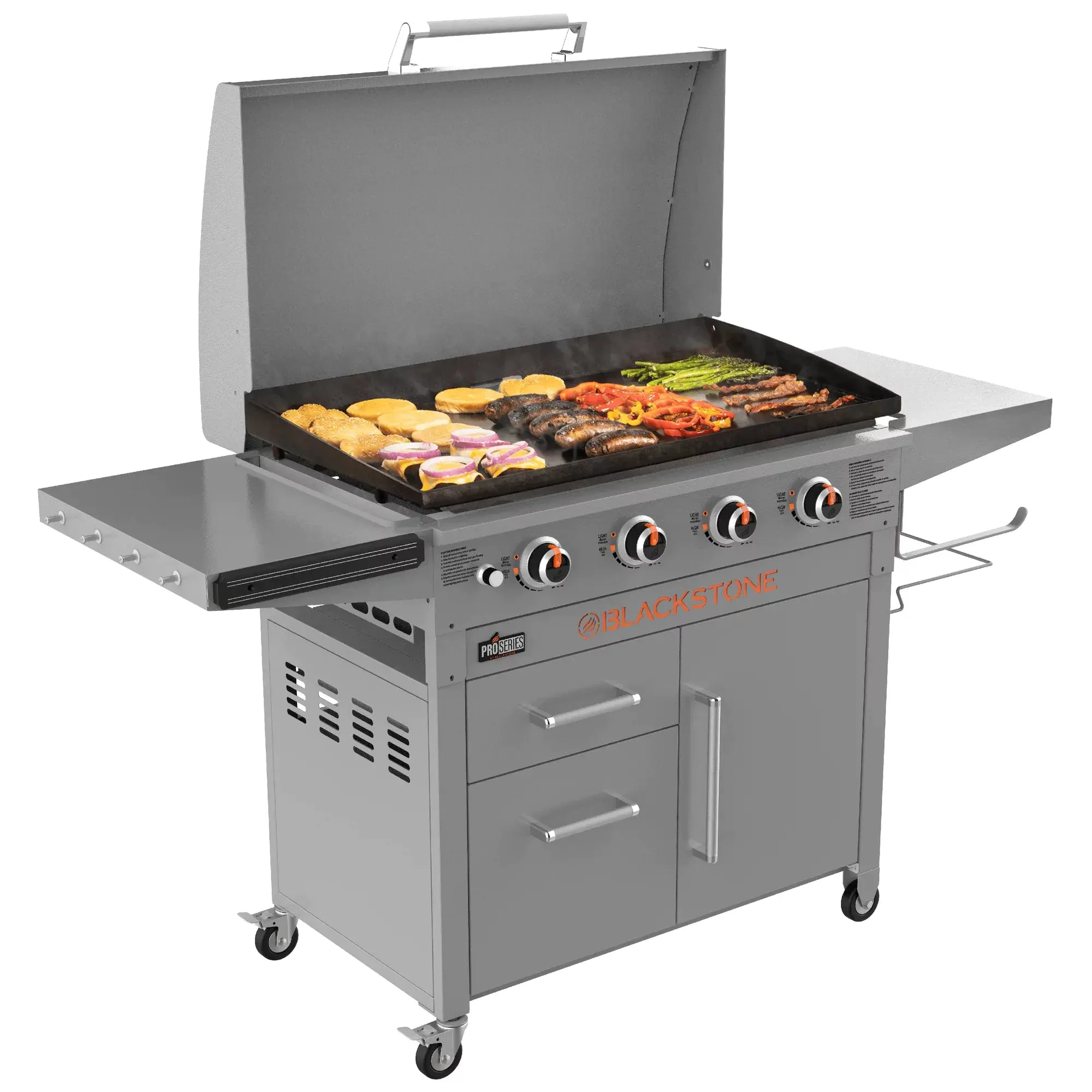 Blackstone ProSeries 4-Burner 36-Inch Griddle Cooking Station With Hood - Image 9 Blackstone ProSeries 4-Burner 36-Inch Griddle Cooking Station With Hood - Image 9