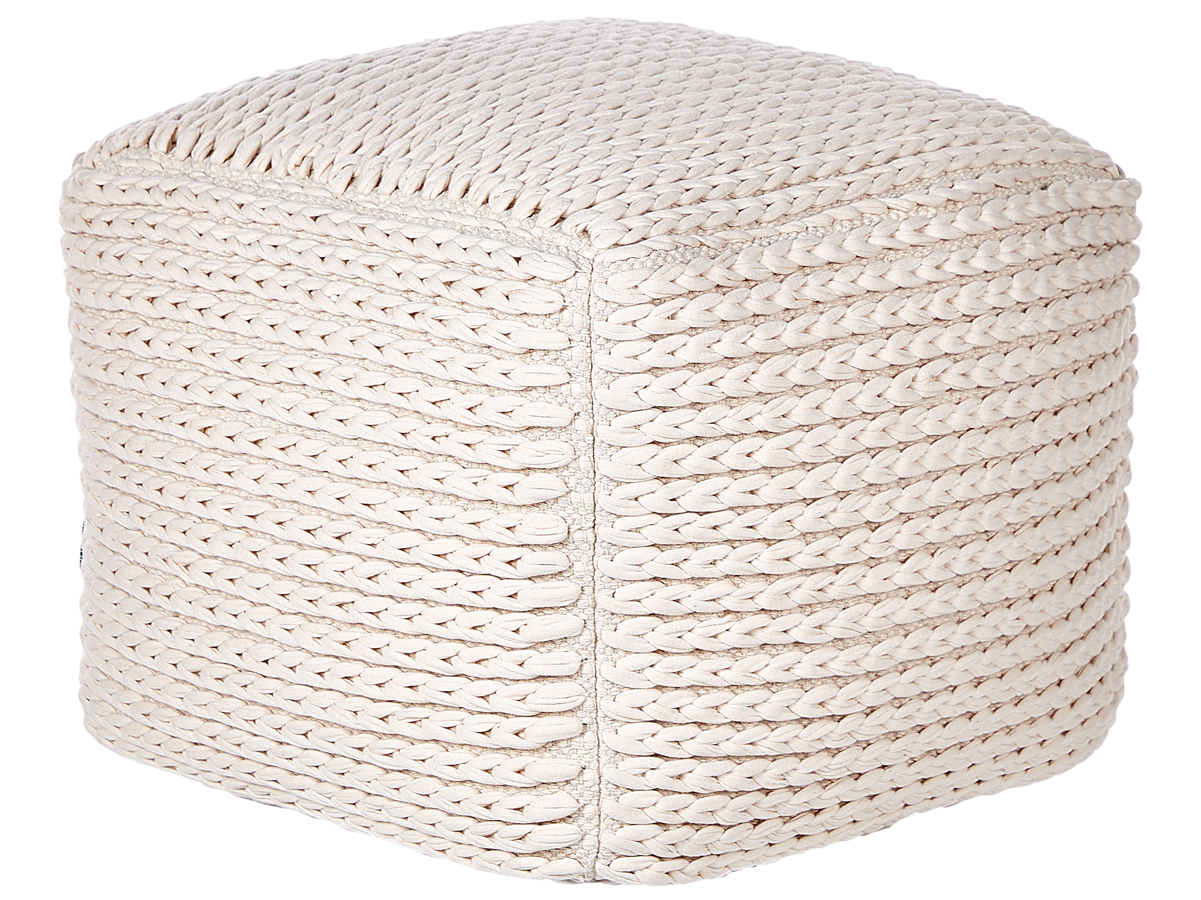 Pouffe DAMAN Cotton Light Beige