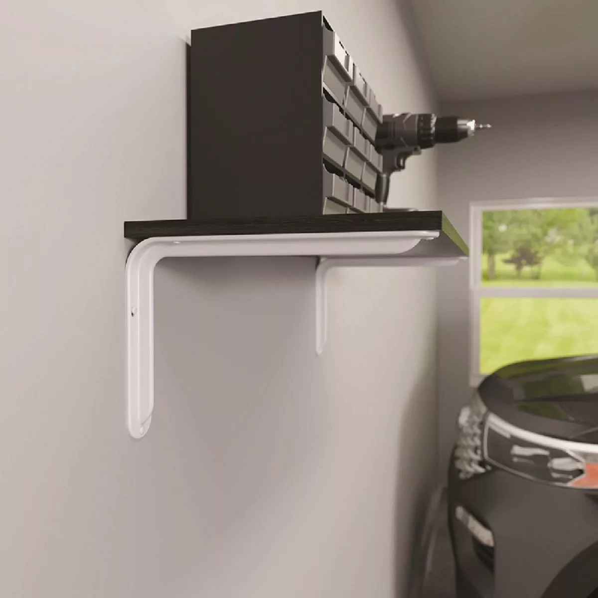 John Sterling Magnum 12 In. White Decorative Shelf Bracket