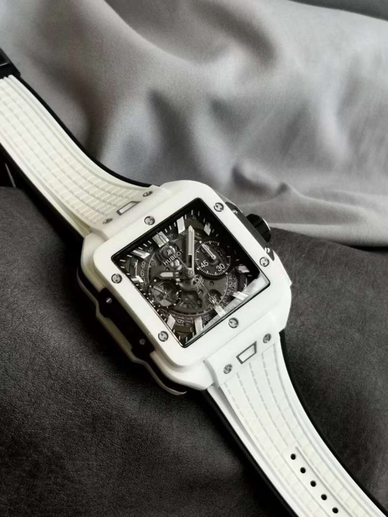 Hublot Replica 1:1 Watch Square White Ceramic Bang Unico Chronograph Factory BBF 42mm - Top club