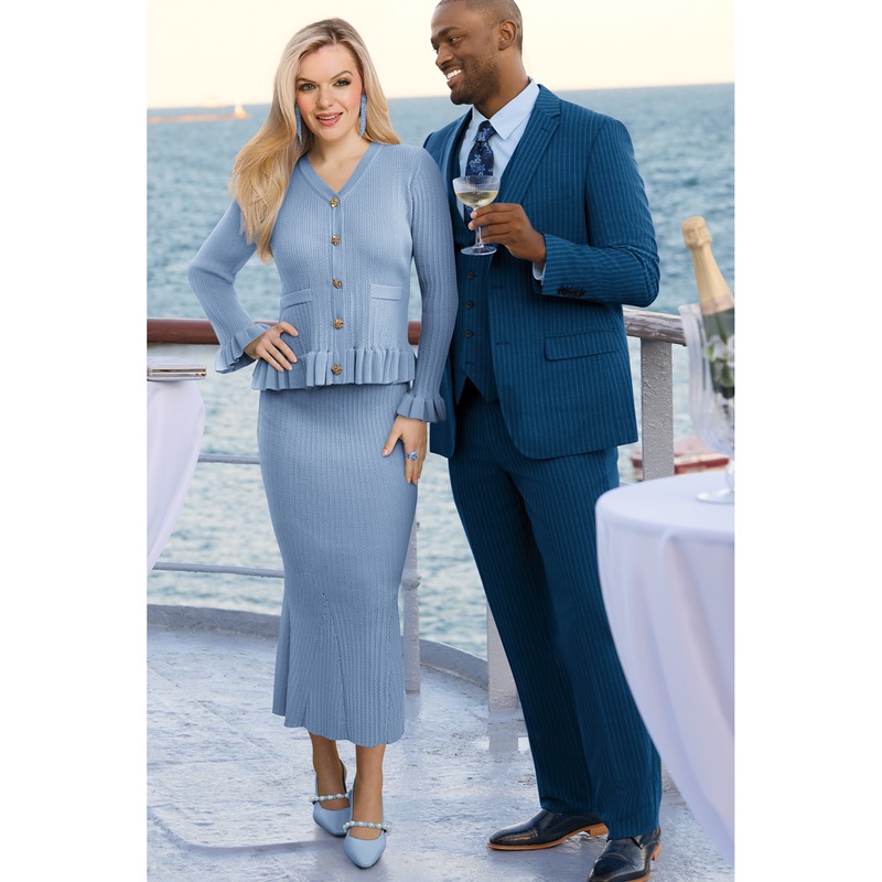 Calla Sweater Skirt Suit - MIDNIGHT VELVET CATALOG