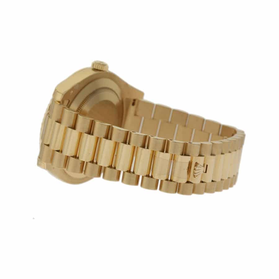Rolex Day-Date II Collection Gold Silver White Dial 218238 Replica - Top club