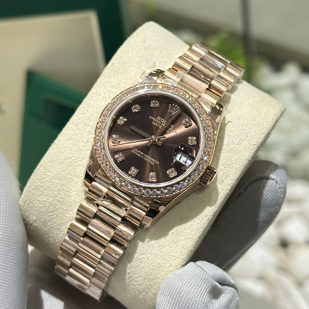 Rolex DateJust Super Fake Watch Chocolate Dial Oyster Strap BP Factory 31mm - Elite Watch Atelier