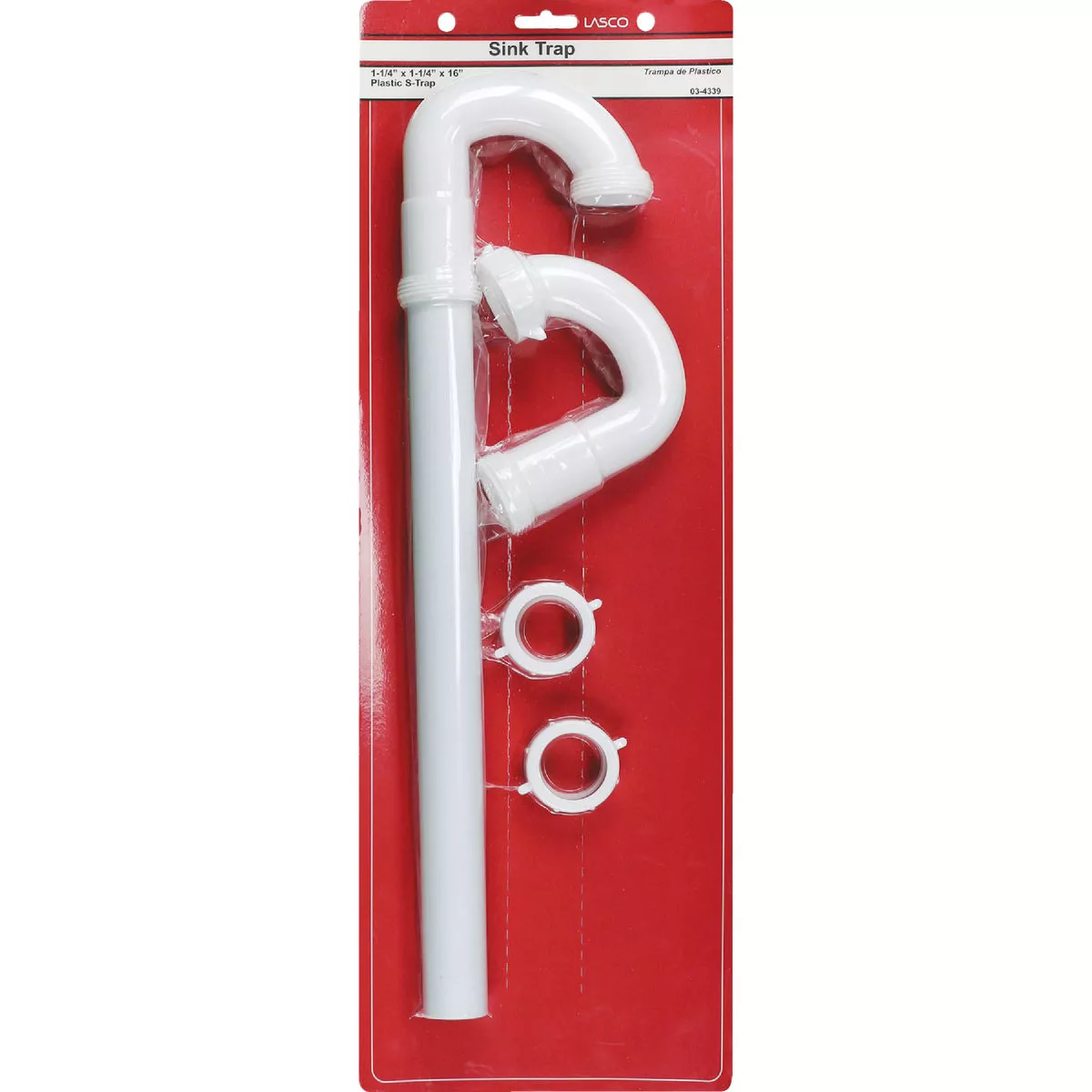 Lasco 1-1/4 In. OD White Plastic S-Trap
