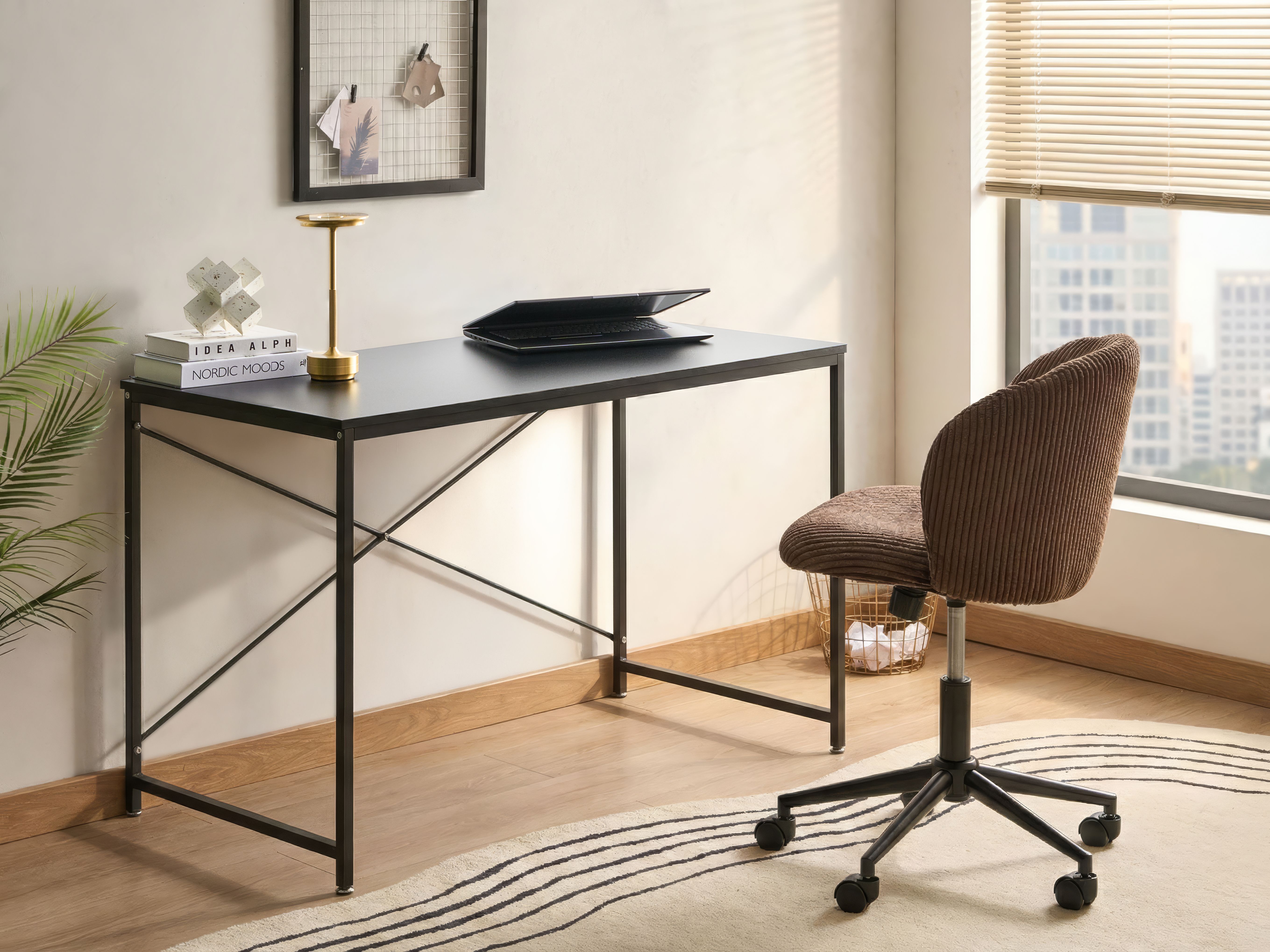 Home Office Desk ANDASTE Black 120 cm 60 cm