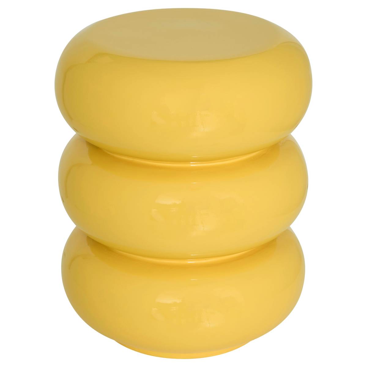 Side Table "Stoneto" Yellow, D.35 cm