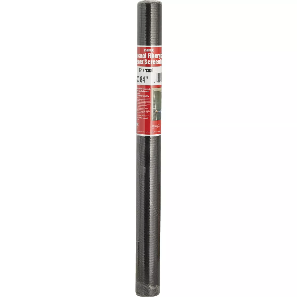Phifer 24 In. x 84 In. Charcoal Fiberglass Screen Cloth Ready Rolls