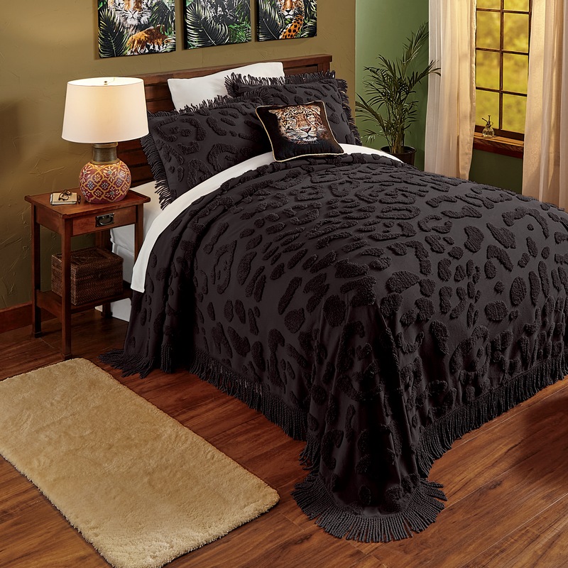Leopard Chenille Bedspread - MIDNIGHT VELVET CATALOG