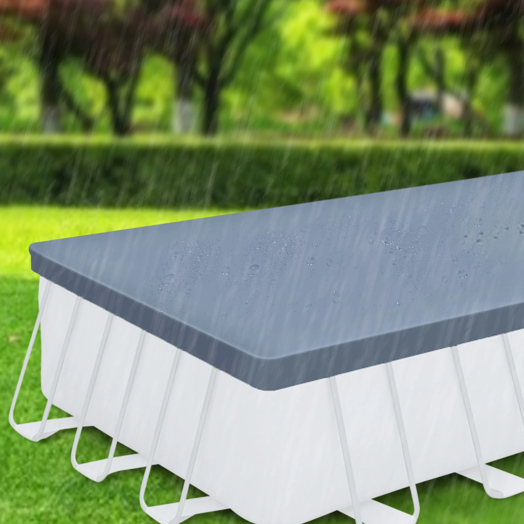 Rectangular Pool Cover, Gray, 24in - For Oasis & Activity Pools - Image 5 Rectangular Pool Cover, Gray, 24in - For Oasis & Activity Pools - Image 5