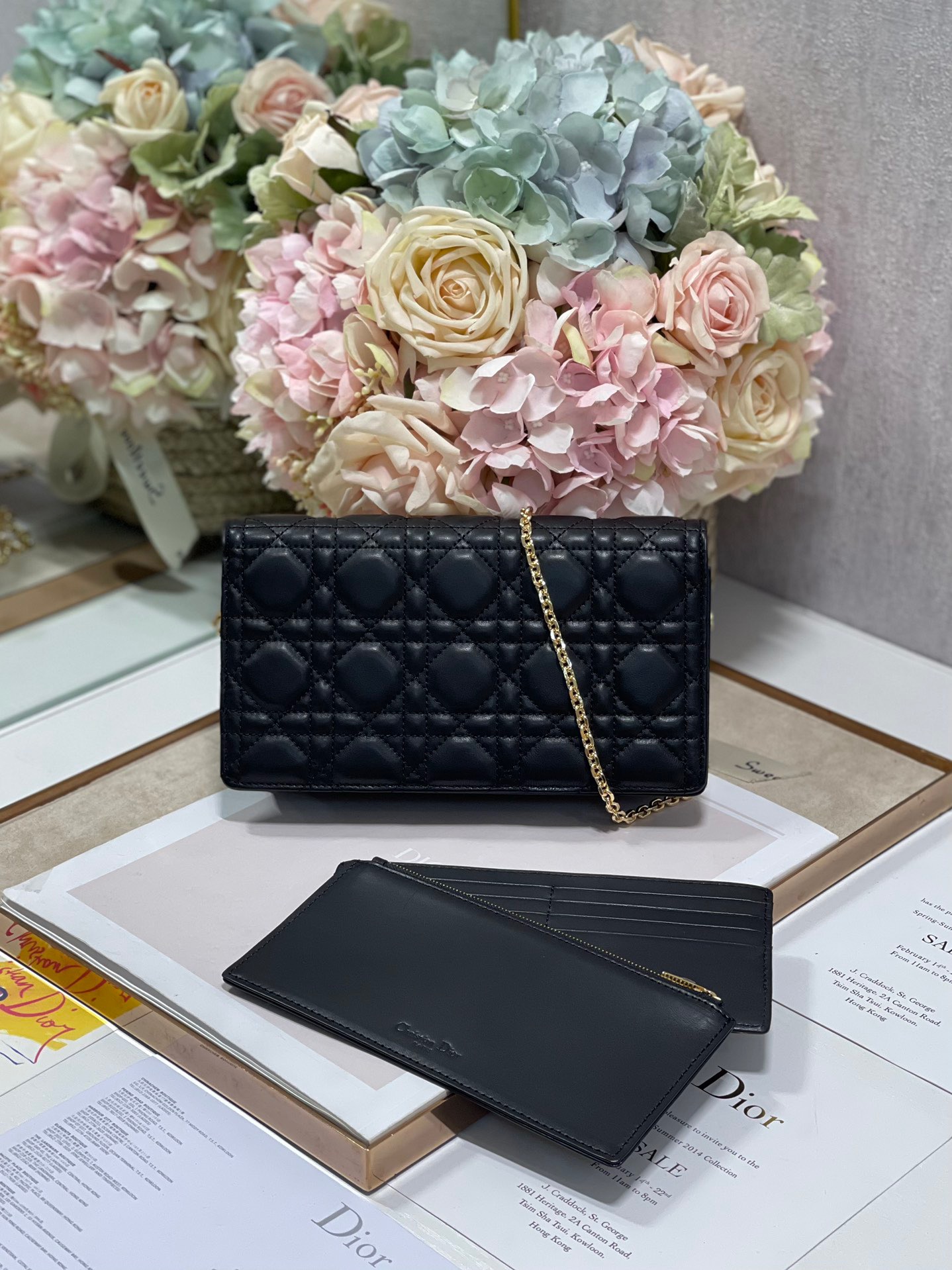 Christian Dior Lady Dior Pouch Black, For Women, Women’s Handbags 8.5in/21.5cm CD S0204SLOI_M9891:1High-quality replica