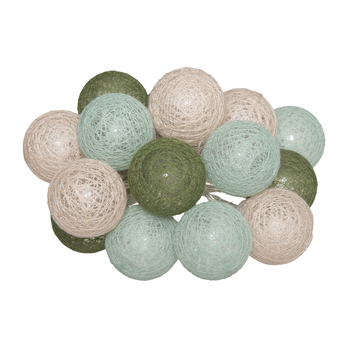 Guirlande LED &agrave; pile "Army" 16 balls, L.255 cm