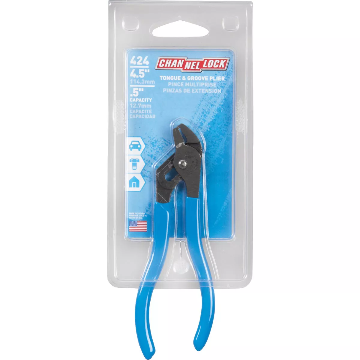 Channellock 4-1/2 In. Straight Jaw Groove Joint Pliers