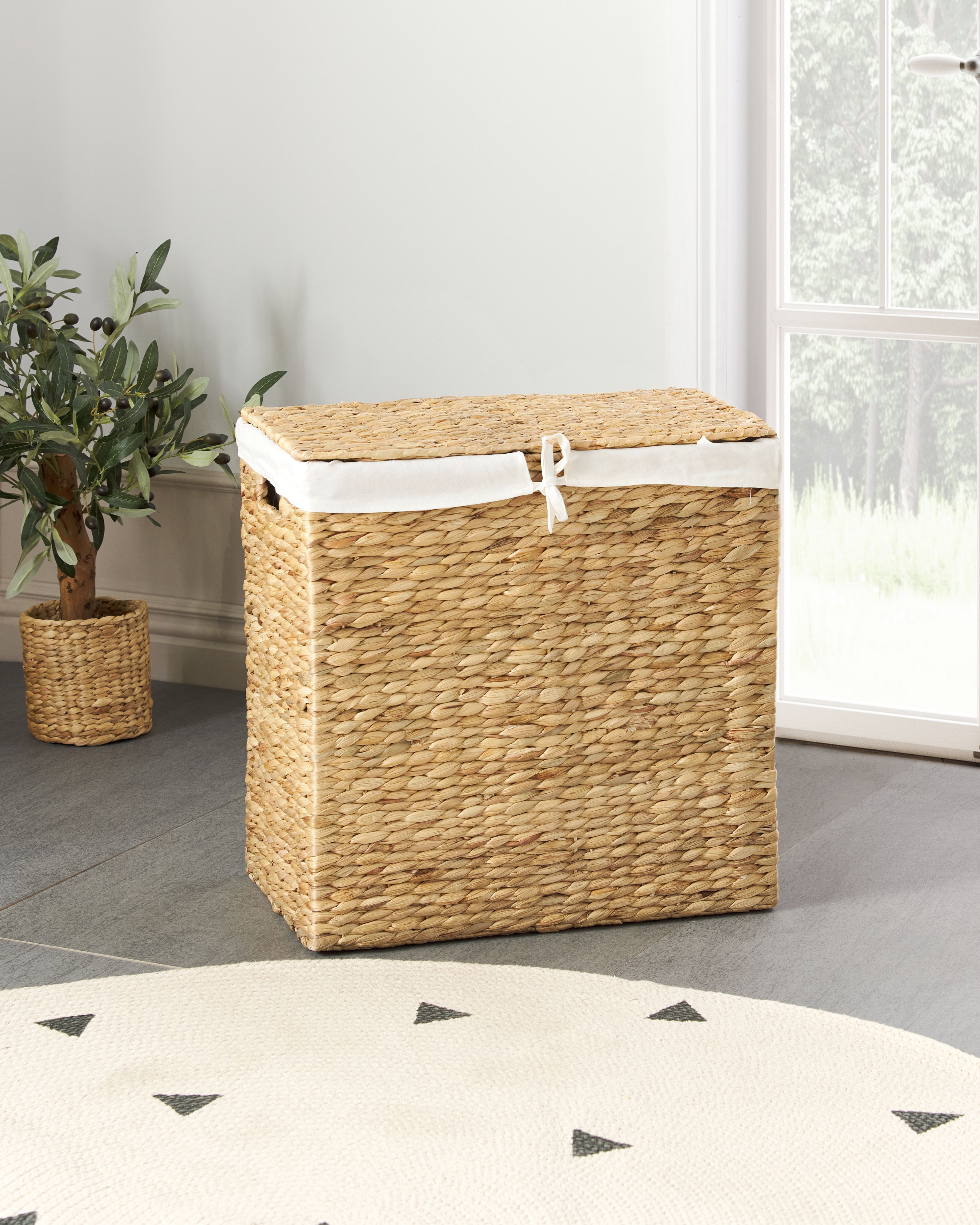 Laundry Basket LANGSON Wicker Natural 75 L