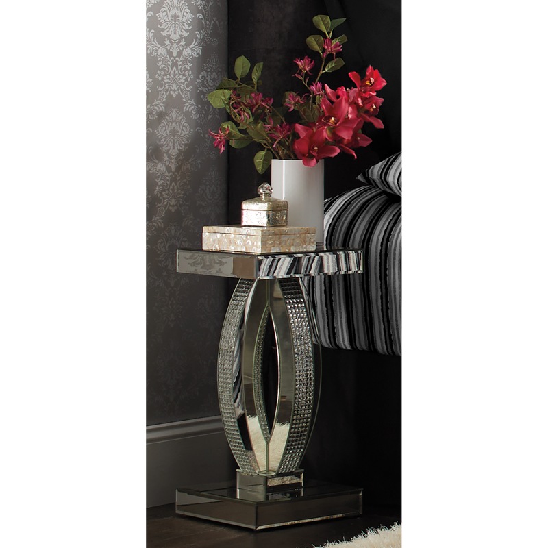 Mirrored Accent Table - MIDNIGHT VELVET CATALOG