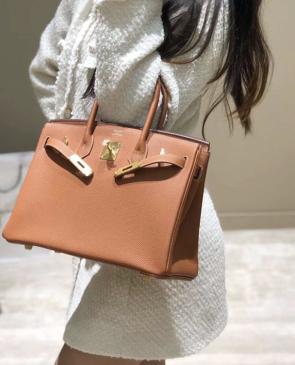 Hermes Birkin 30cm Burnt Orange Togo Leather Gold Hardware