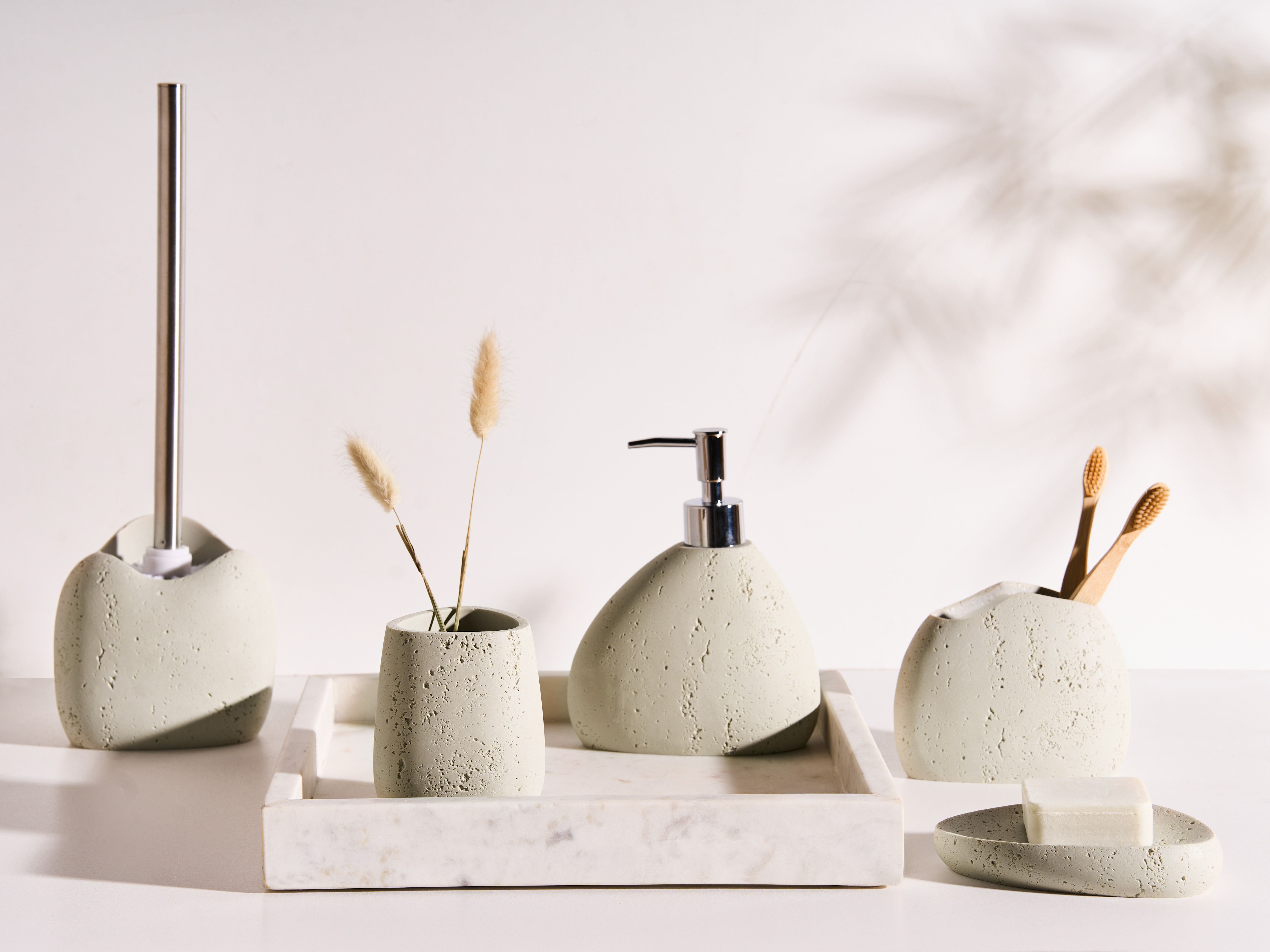 5-Piece Bathroom Accessories Set COATA Light Beige