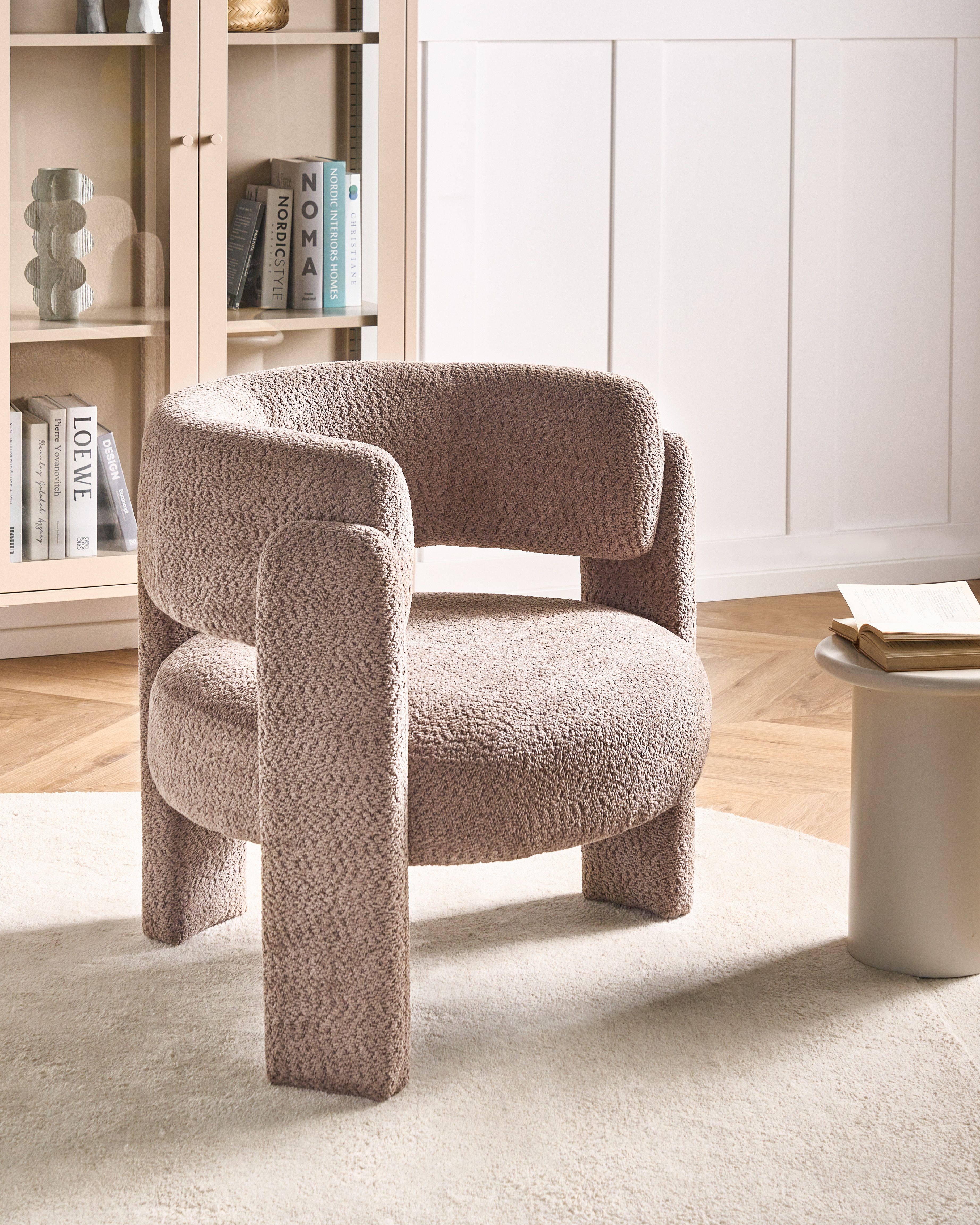 Armchair BUREA Chenille Taupe