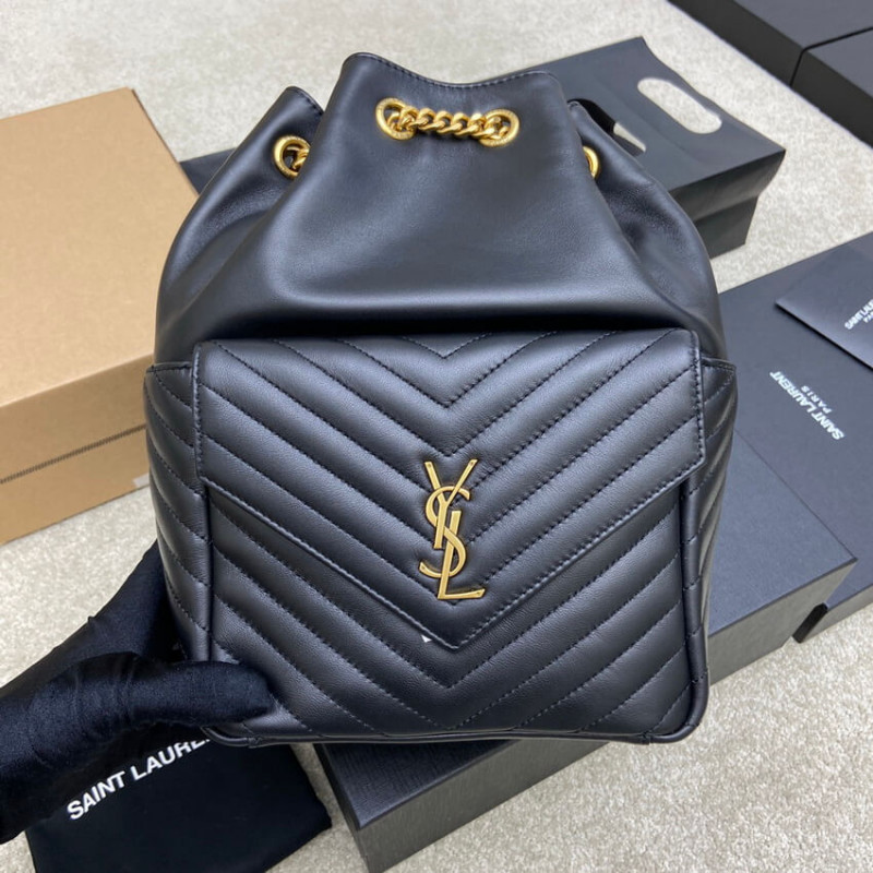 Replica Ysl Saint Laurent Joe Backpack 672609 In Black Lambskin1:1High-quality replica