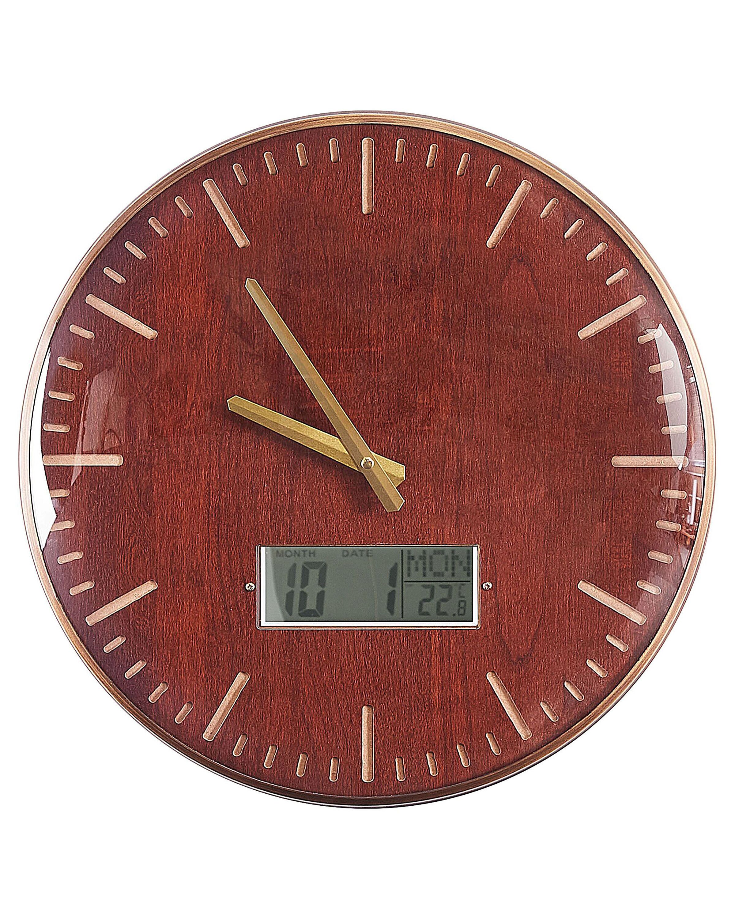 Wall Clock BRUGG 43 cm Golden Brown