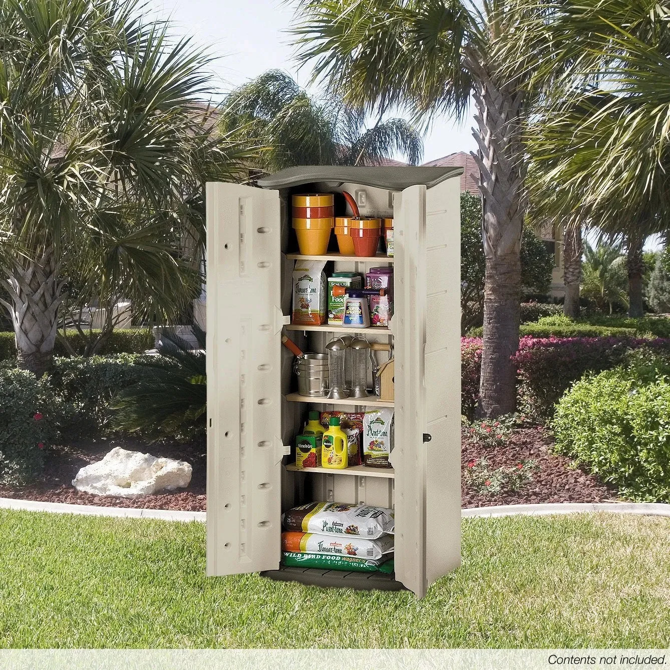 Rubbermaid Vertical Resin Weather Resistant Outdoor Storage Shed - Image 3 Rubbermaid Vertical Resin Weather Resistant Outdoor Storage Shed - Image 3