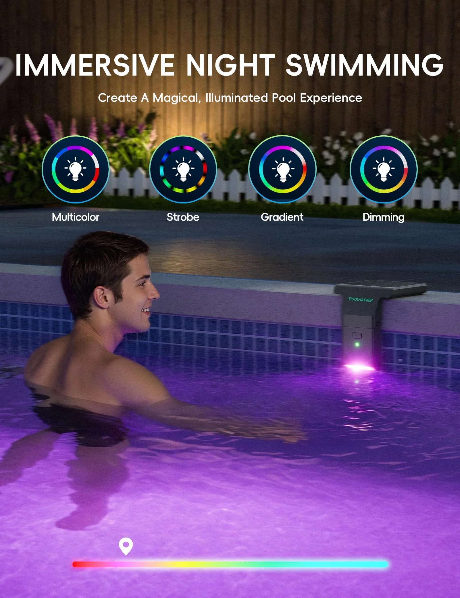 Solar LED Pool Light - 42 LEDs, 10 Color Options - Image 15 Solar LED Pool Light - 42 LEDs, 10 Color Options - Image 15