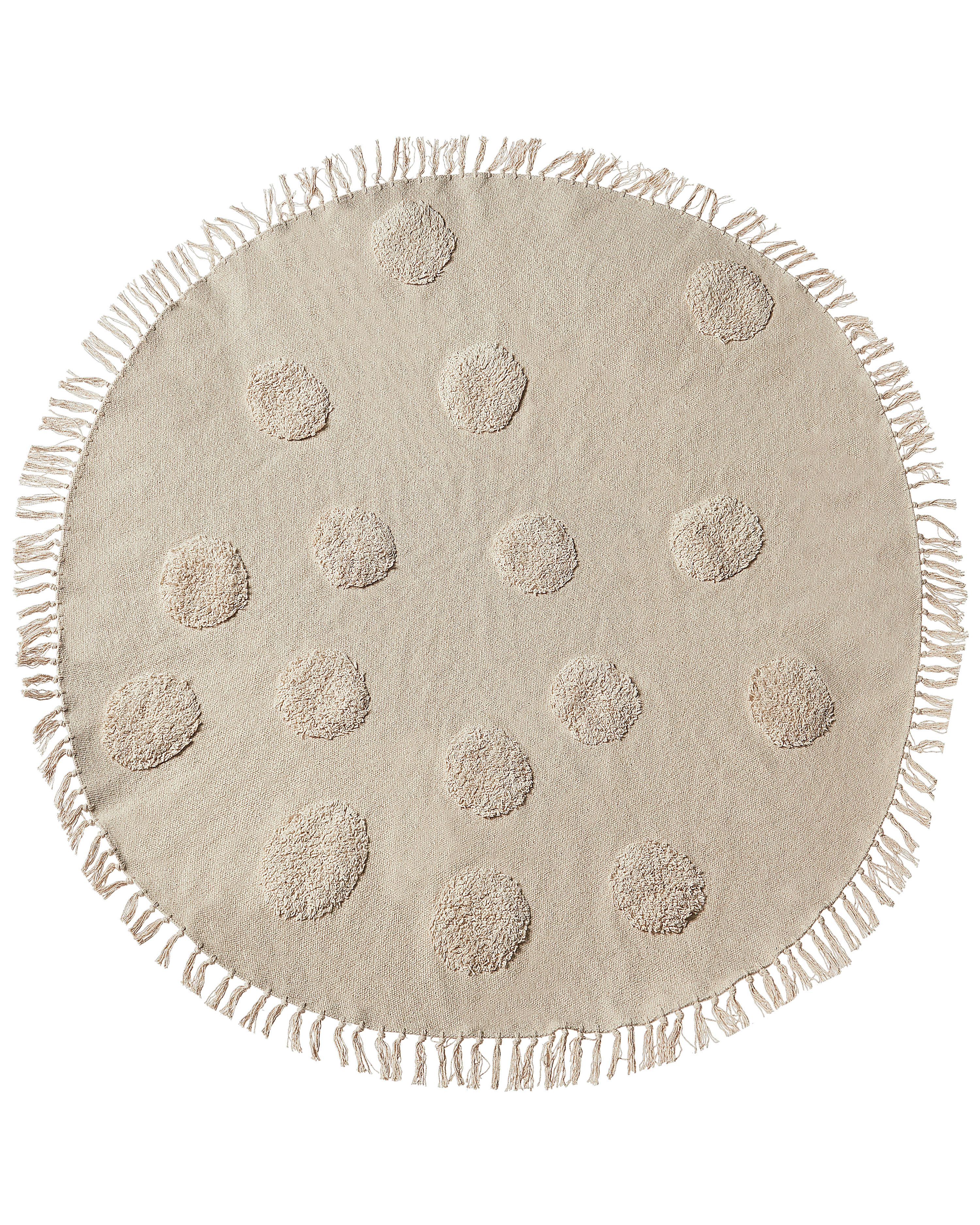 Kids Rug WAHAR Beige ø 140 cm Cotton