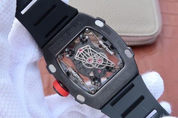 Replica Richard Mille RM027 PVD Skeleton Dial Black Rubber Strap 6T51 - Top club