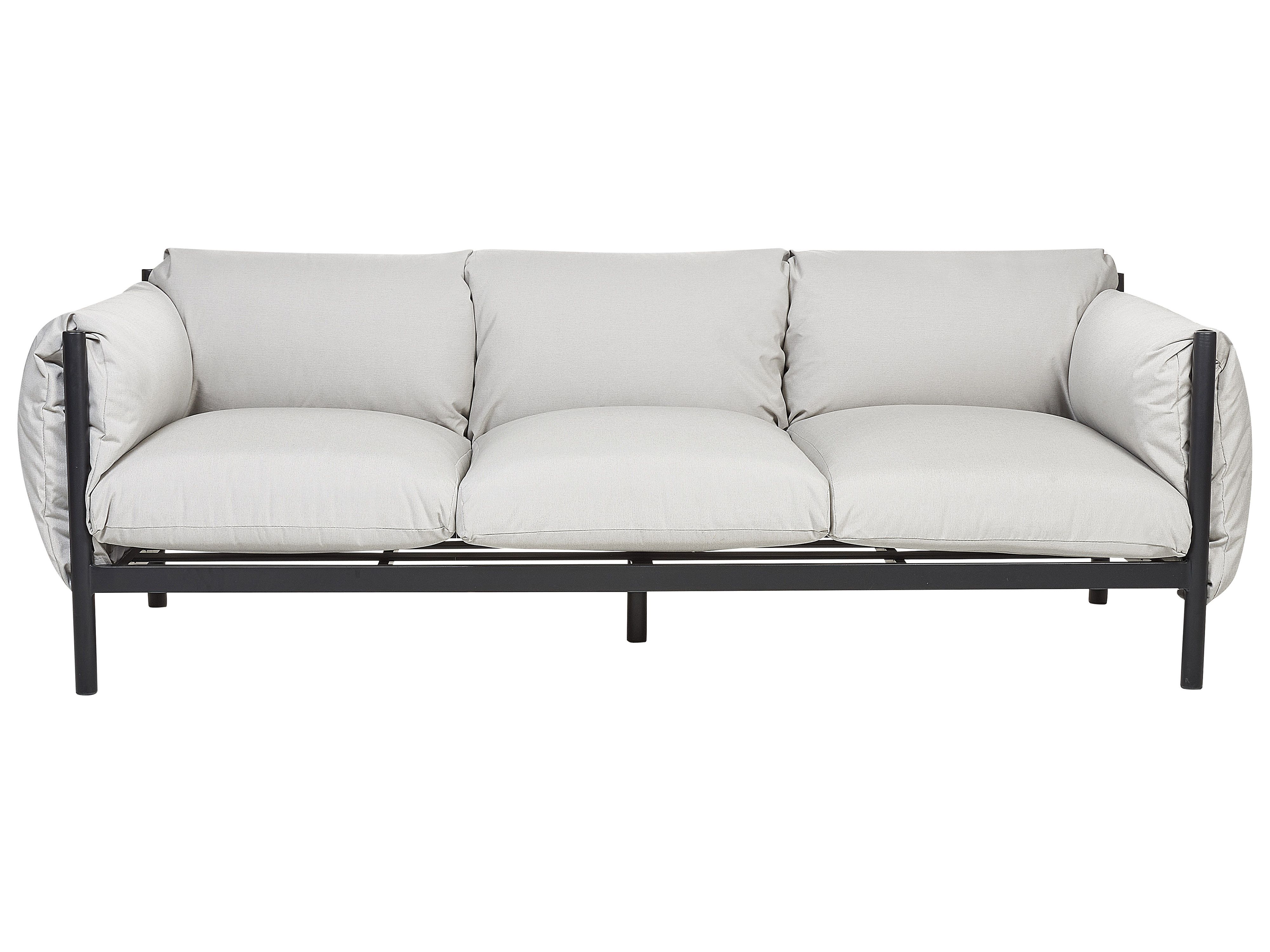 Garden Sofa 3 Seater ESPERIA Metal Grey