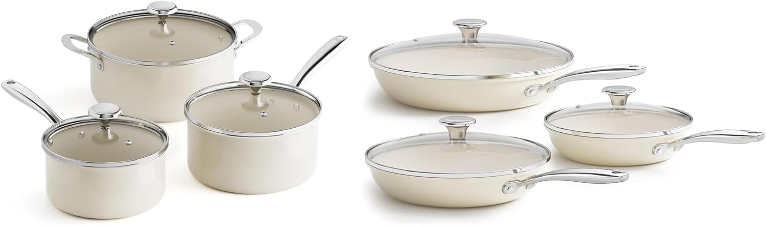 Redchef Cooking Pot Set Induction 5Qt, Saucepan Set 2.5/3.5Qt 8
