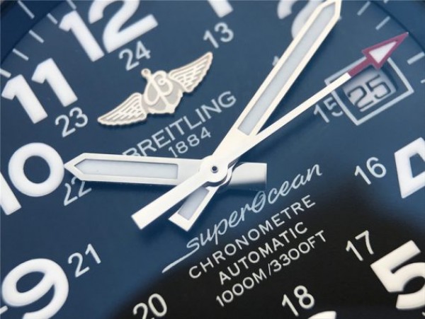 Replica Breitling SuperOcean  II 44mm GF Black Dial Black Rubber Strap A2824 - Top club