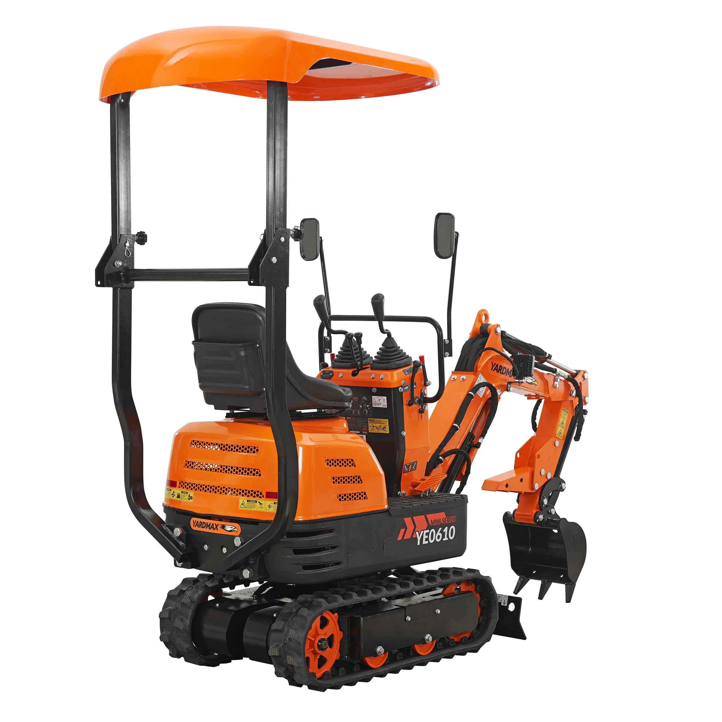 Mini Excavator with canopy, Claw, Grading Bucket & Rake, 306cc EPA compliant engine, suitable for construction work, farm&landscaping, utility installations - Image 5