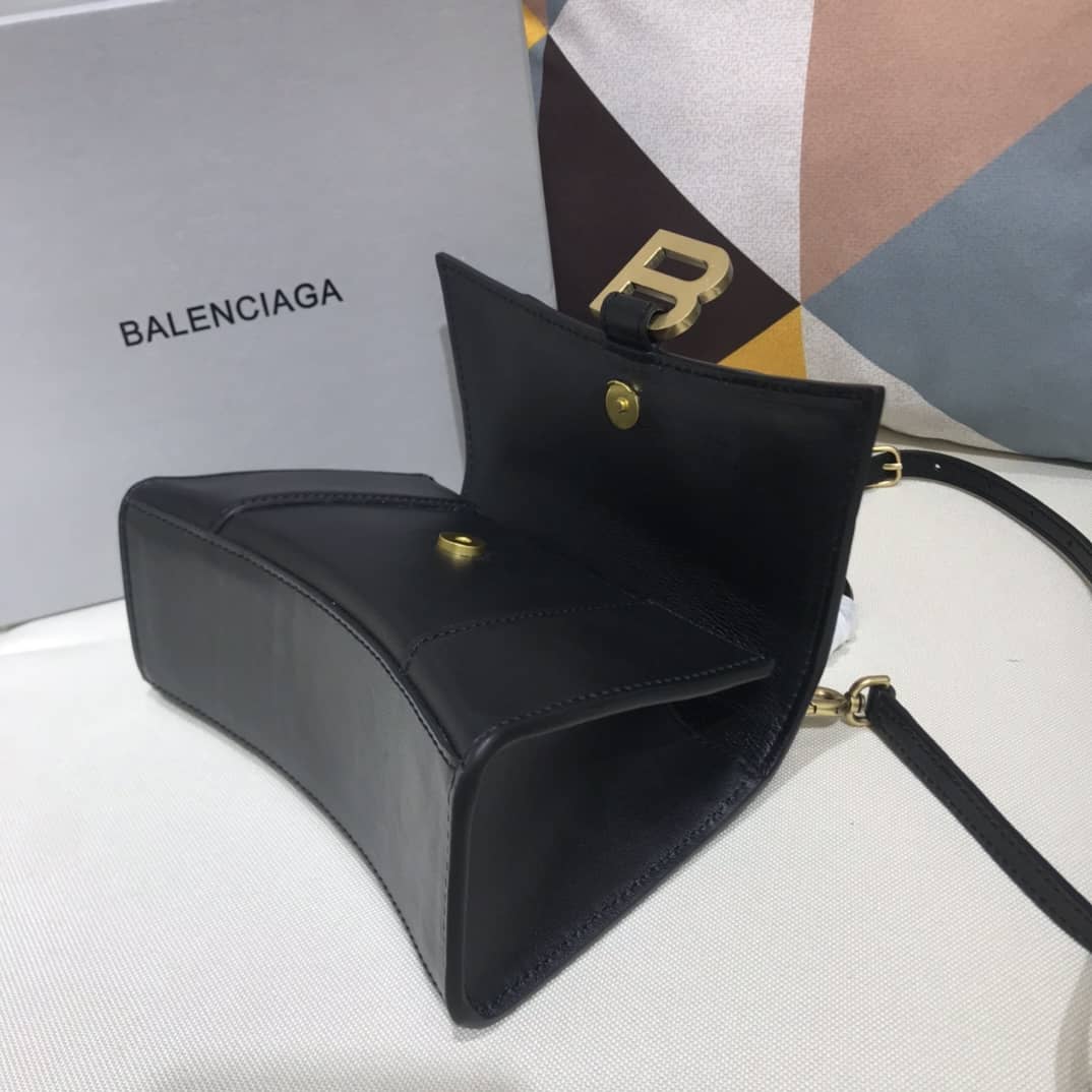 Balenciaga Hourglass Leather Top Handle Replica Bag - Replicaclubs