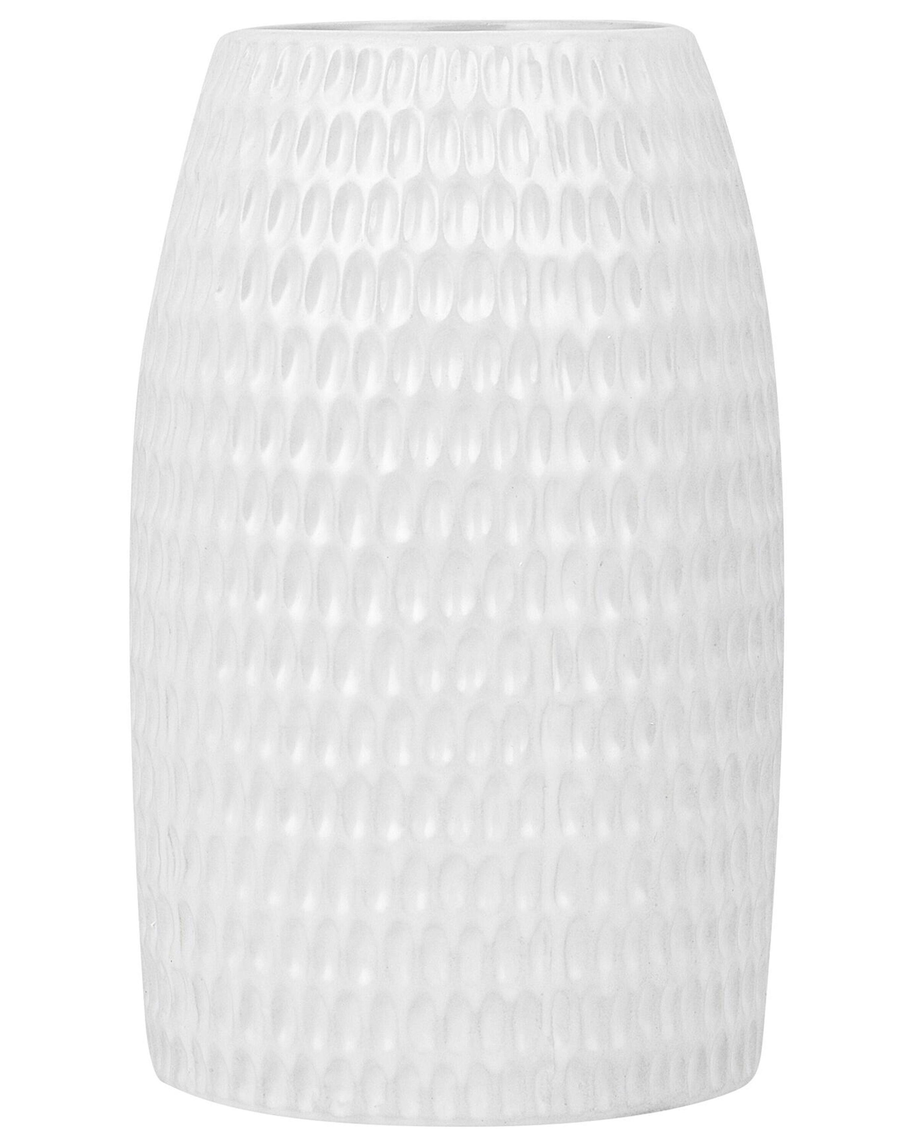 Decorative Vase LINZI Stoneware 25 cm White