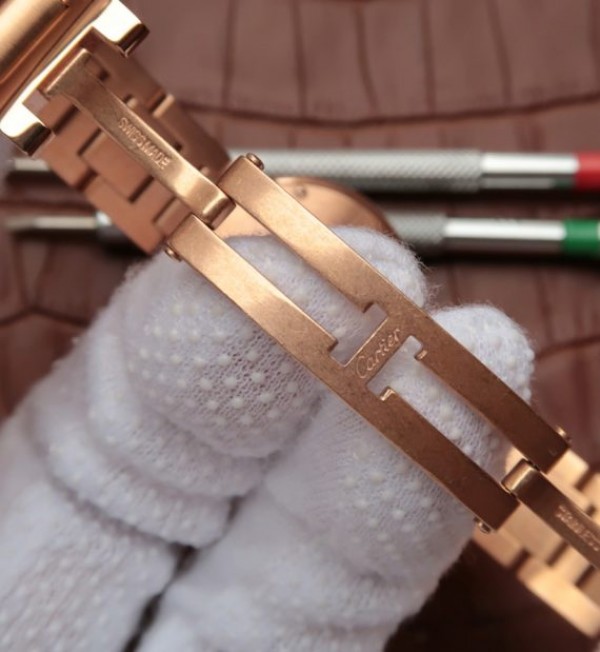 Replica Cartier Ballon Bleu 28mm RG Diamonds Bezel White Dial Bracelet Ronda Quartz - Top club
