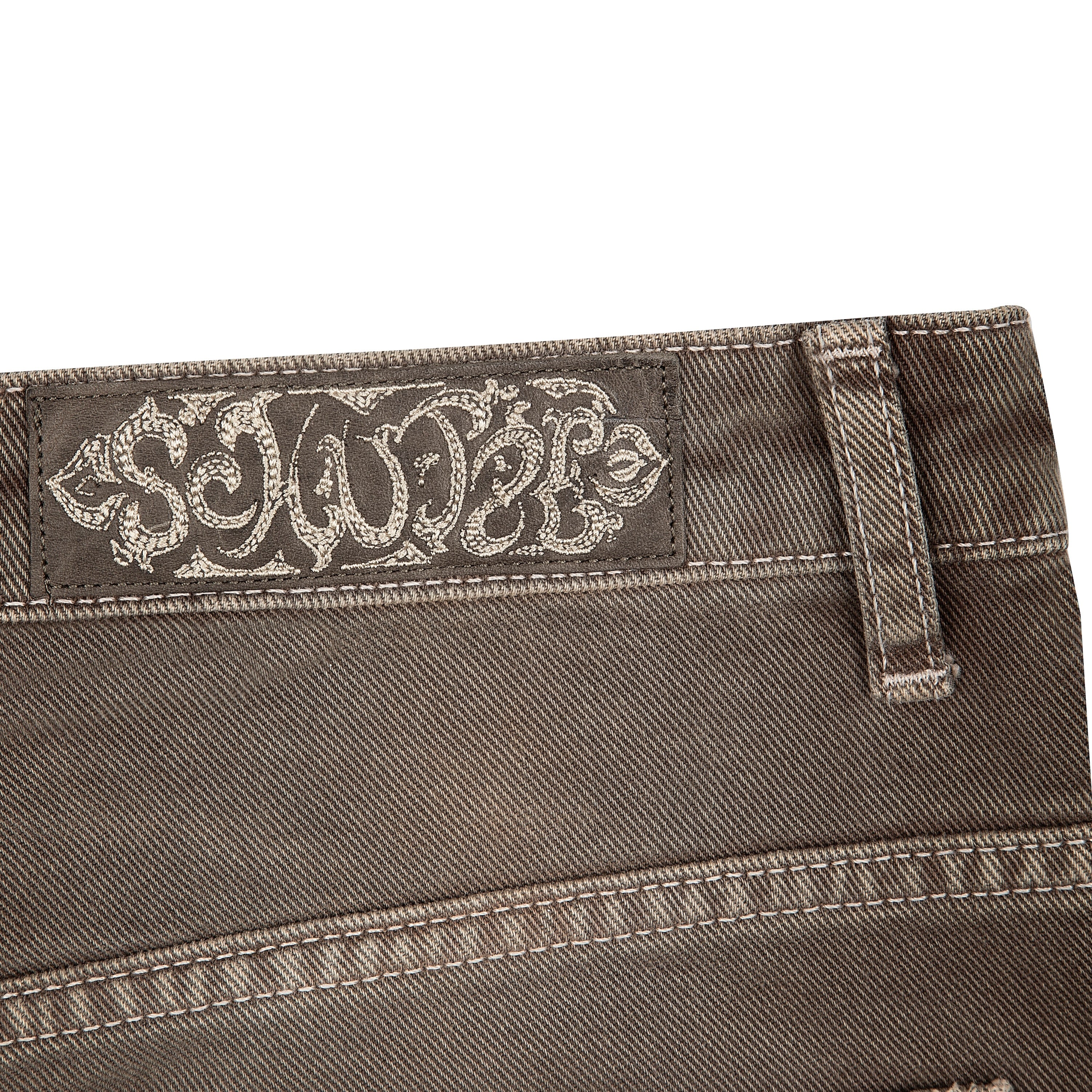"aziza" brown washed Denim