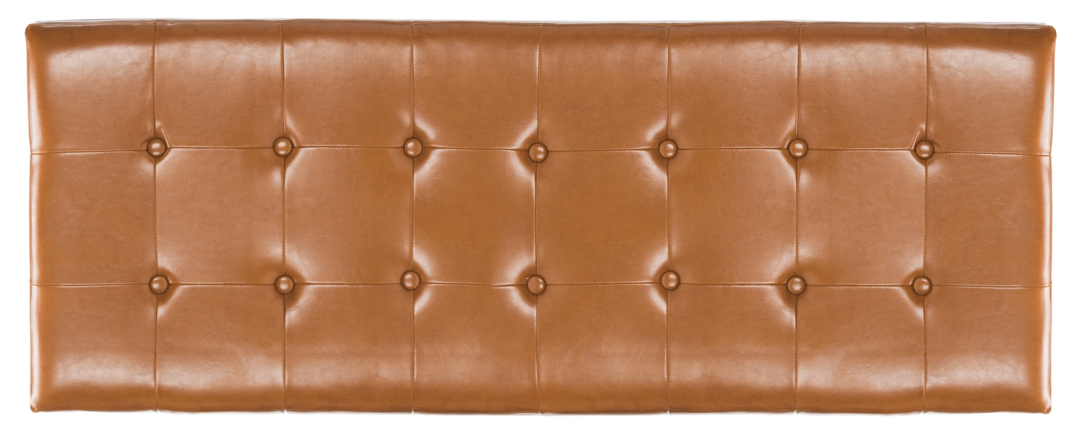 SAFAVIEH Large Manhattan Rustic Tufted Storage Bench, Brown - Image 23
