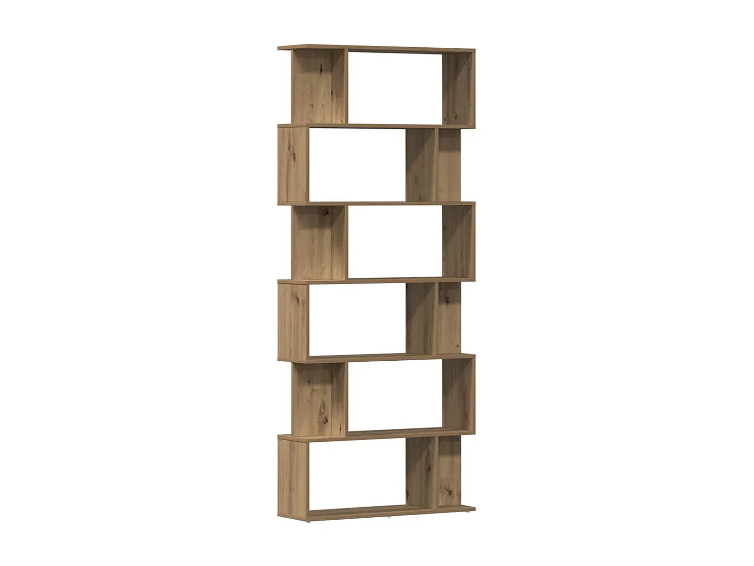Bibliothèque chêne artisanal 80x24x192 cm bois d'ingénierie