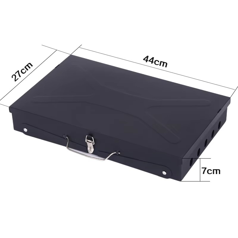Easily Assembled Modern Portable Folding Cast Iron Charcoal Grill with Remote Control-Smokeless Outdoor Camping BBQ
