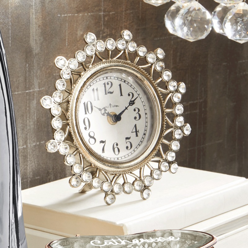 Glam Romantic Table Clock - MIDNIGHT VELVET CATALOG