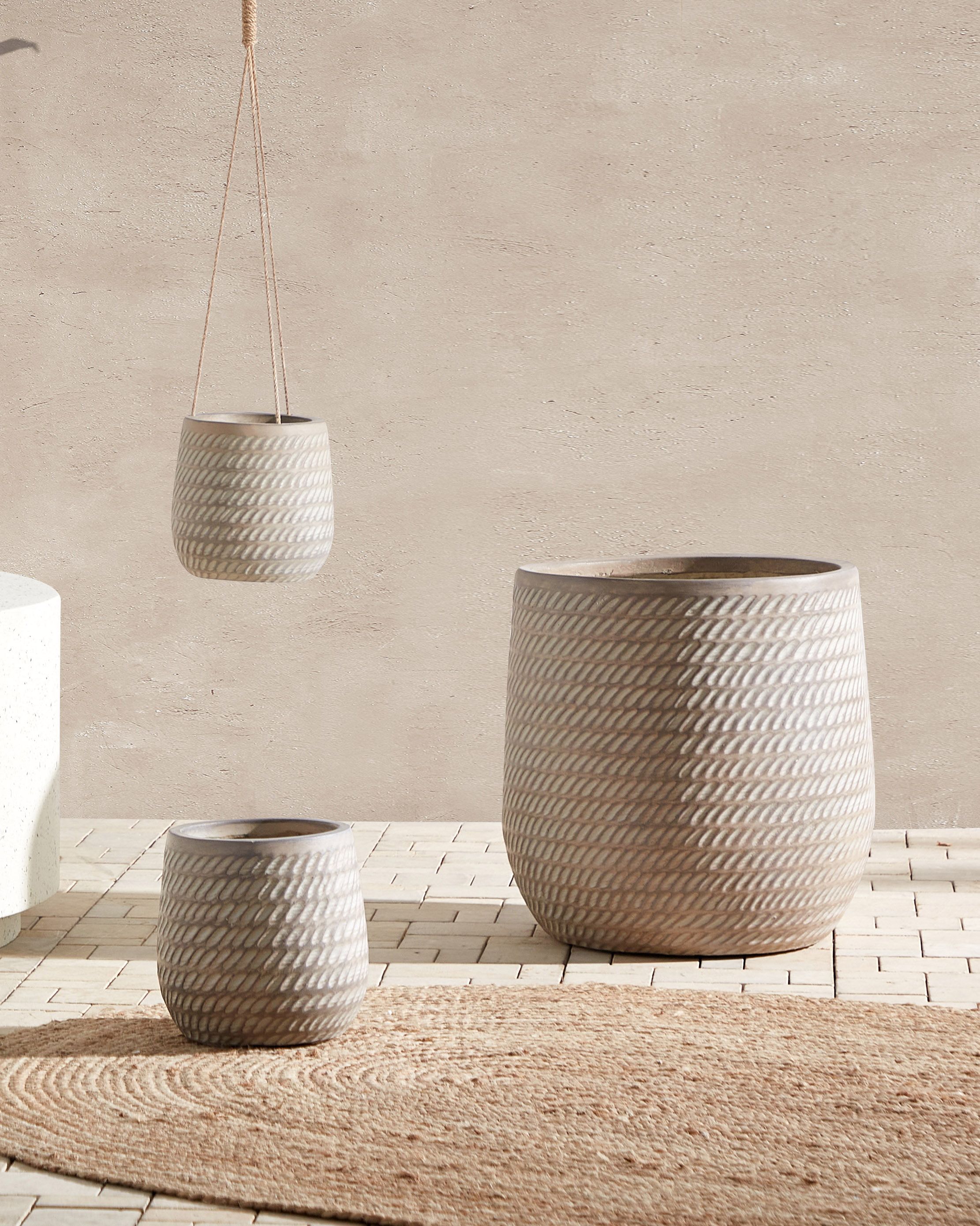 Plant Pot LIVADIA 39 cm Taupe