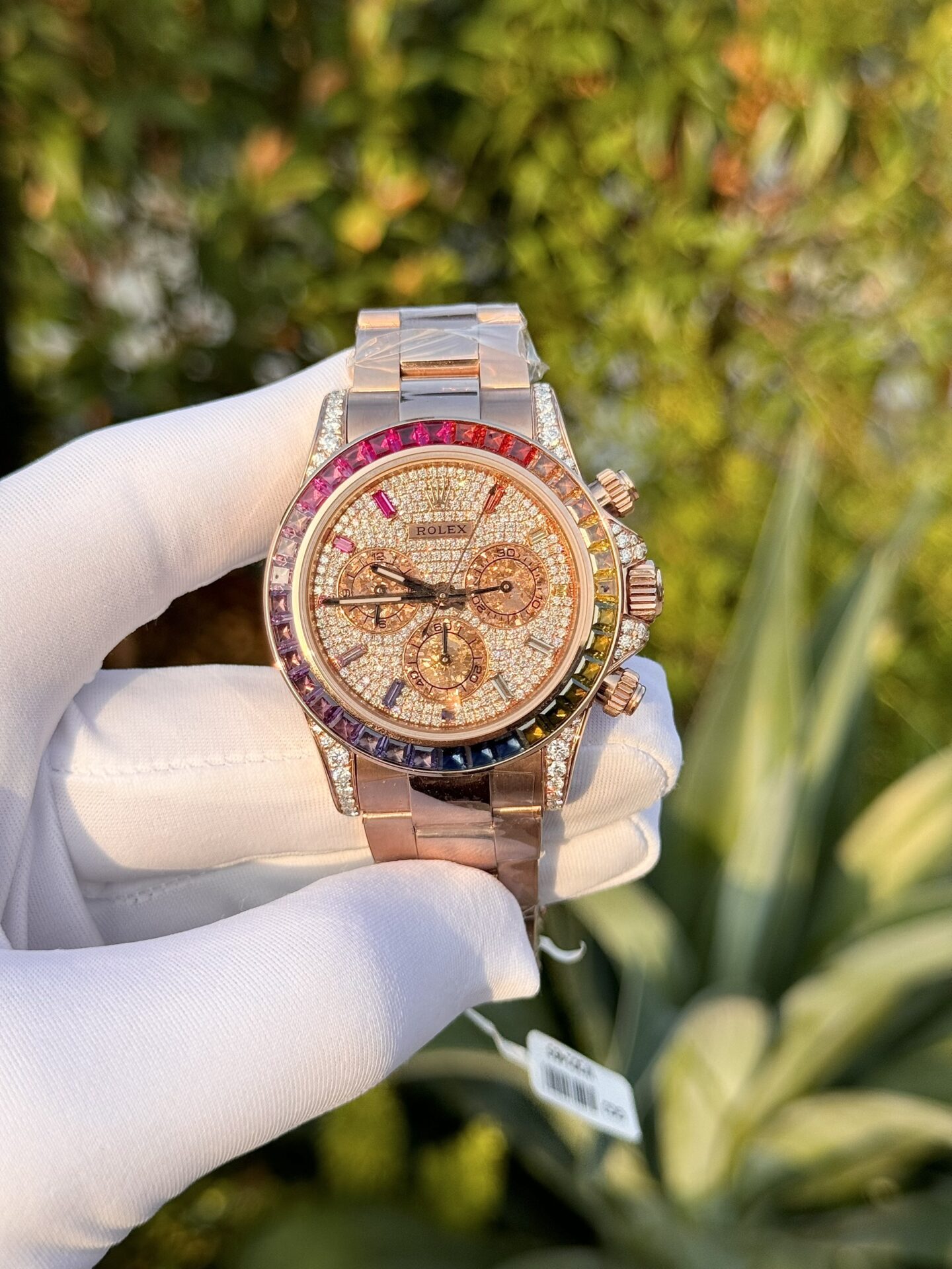 Rolex Replica 1:1 Watch Daytona Gold Wrapped Moissanite Diamond 40mm - Top club